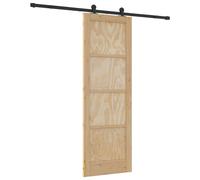 vidaXL Porte coulissante ORKDAL, 73,5 x 211 cm, en bois massif de pin, finition naturelle
