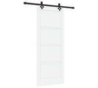 vidaXL Porte coulissante ORKDAL, 83 x 202 cm, en bois massif de pin, blanche