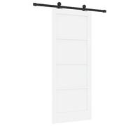 vidaXL Porte coulissante ORKDAL, 83 x 202 cm, en bois massif de pin, blanche