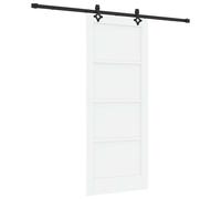 vidaXL Porte coulissante ORKDAL, 83 x 202 cm, en bois massif de pin, blanche