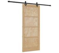 vidaXL Porte coulissante ORKDAL, 86 x 198,5 cm, en bois massif de pin, finition naturelle