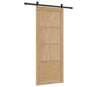 vidaXL Porte coulissante ORKDAL, 86 x 211 cm, en bois massif de pin, finition naturelle