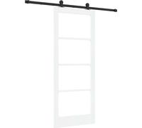 vidaXL Porte coulissante ORKDAL blanc et noir 83 x 202 cm