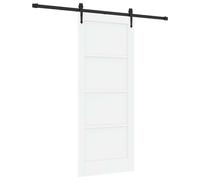 vidaXL Porte coulissante ORKDAL blanc et noir 83 x 202 cm