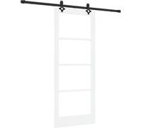 vidaXL Porte coulissante ORKDAL blanc et noir 83 x 202 cm