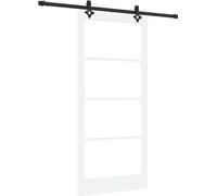 vidaXL Porte coulissante ORKDAL blanc et noir 93 x 202 cm