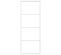 vidaXL Porte Coulissante Porte de Grange Porte d'Intérieur Système de Porte Maison Butée de Porte Verre ESG Dépoli et Aluminium 76x205 cm Blanc