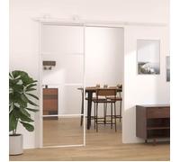 vidaXL Porte coulissante en verre ESG et aluminium 76 x 205 cm blanc