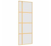 vidaXL Porte coulissante Golden – Verre ESG dépoli doré, aluminium 76x205 cm
