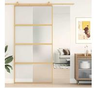 vidaXL Porte coulissante Golden 102,5x205 cm Mat verre ESG et aluminium
