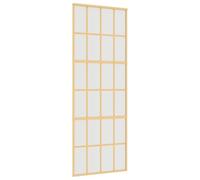 vidaXL Porte coulissante Golden 76x205 cm Mat verre ESG et aluminium