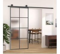 vidaXL Porte Coulissante Porte Suspendue Système de Suspension avec Rail Chambre Maison Intérieur Aluminium et Verre ESG 288065