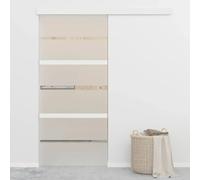 vidaXL Porte coulissante avec Softclose verre ESG et aluminium 90x205 cm