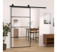 vidaXL Porte coulissante avec ferrure 102,5x205 cm Verre ESG & aluminium