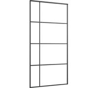 vidaXL Porte coulissante verre ESG et aluminium 102,5x205 cm Blanc