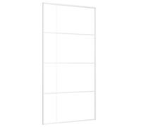 vidaXL Porte coulissante verre ESG et aluminium 102,5x205 cm blanc