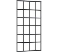 vidaXL Porte coulissante verre ESG et aluminium 102x205 cm noir