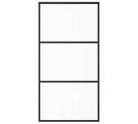 vidaXL Porte coulissante Verre ESG et aluminium 102x205 cm Noir