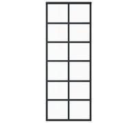 vidaXL Porte coulissante Verre ESG et aluminium 76x205 cm Noir