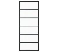 vidaXL Porte coulissante Verre ESG et aluminium 76x205 cm Noir