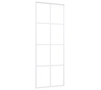 vidaXL Porte coulissante verre ESG et aluminium 76x205 cm noir