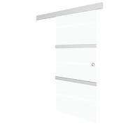 vidaXL Porte coulissante verre ESG et aluminium 76x212 cm argenté