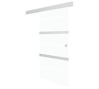 vidaXL Porte coulissante verre ESG et aluminium 90x205 cm argenté