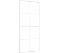 vidaXL Porte coulissante verre ESG et aluminium 90x205 cm blanc