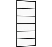 vidaXL Porte coulissante verre ESG et aluminium 90x205 cm noir