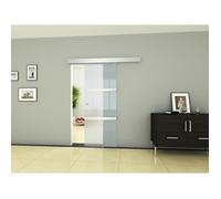 vidaXL Porte coulissante verre et aluminium 178 cm argenté