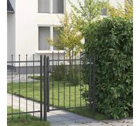 vidaXL Porte de Clôture HORST 100 x 100 cm métal Noir Verrouillable