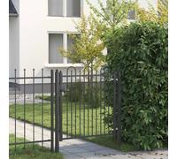 vidaXL Porte de Clôture HORST 100 x 100 cm métal Noir Verrouillable