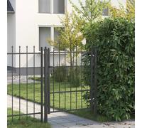 vidaXL Porte de Clôture HORST 100 x 125 cm métal Noir Verrouillable