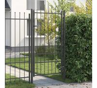 vidaXL Porte de Clôture HORST 100 x 175 cm métal Noir Verrouillable