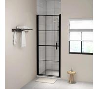 vidaXL Porte de douche 91x195 cm noir