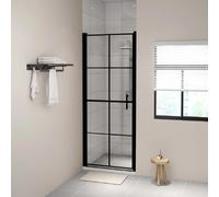 vidaXL Porte de douche 91x195 cm - Noir