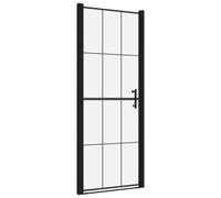 Douchedeur 81x195 cm gehard glas zwart148887