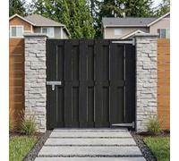 vidaXL Porte de Jardin 100 x 100 cm WPC et Aluminium Noir
