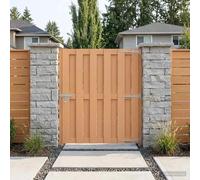 vidaXL Porte de Jardin 100 x 112 cm WPC et Aluminium Marron
