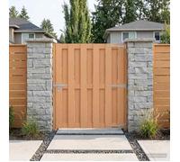 vidaXL Porte de Jardin 100 x 112 cm WPC et Aluminium Marron