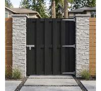 vidaXL Porte de Jardin 100 x 112 cm WPC et Aluminium Noir