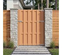vidaXL Porte de Jardin 100 x 150 cm WPC et Aluminium Marron