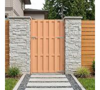 vidaXL Porte de Jardin 100 x 180 cm WPC et Aluminium Marron