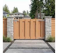 vidaXL Porte de Jardin 100 x 60 cm WPC et Aluminium Marron