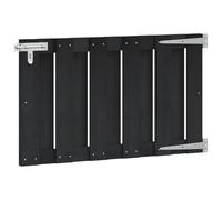 vidaXL Porte de Jardin 100 x 60 cm WPC et Aluminium Noir