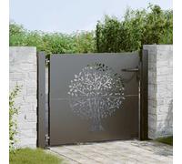 Vidaxl Porte De Jardin Autre Noir 105 X 100 Cm Acier Peint Par Poudre