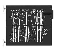 vidaXL Porte de Jardin 85 x 100 cm Acier peint par poudre Noir, Portillon Rectangulaire en Métal, Durable et Élégant, Barrière Extérieure Résistante à la Rouille, Design Moderne