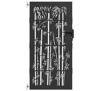 vidaXL Porte de Jardin 85 x 175 cm Acier peint par poudre Noir, Portillon Rectangulaire en Métal, Durable et Élégant, Barrière Extérieure Résistante à la Rouille, Design Moderne