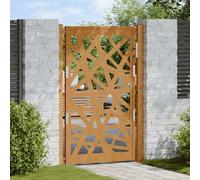 vidaXL Porte de jardin acier résistant aux intempéries design lumière