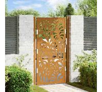 vidaXL Porte de jardin acier résistant aux intempéries design vagues